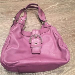 Coach Lynn Hobo Shoulder Handbag Purple